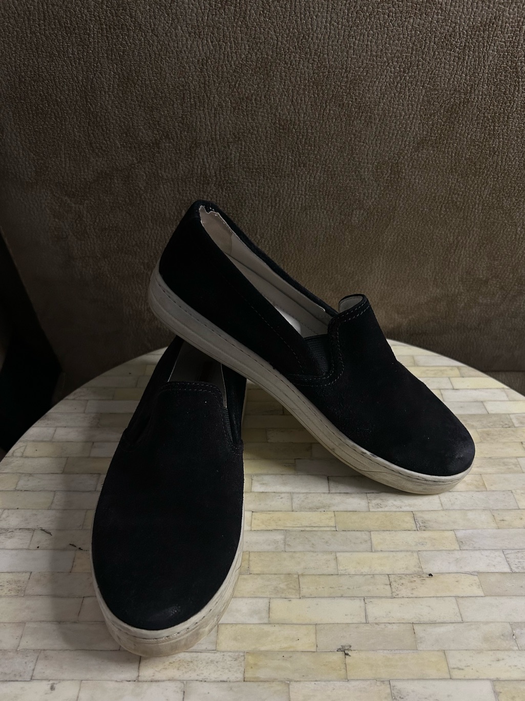 Prada Sport Linea Rossa Suede Leather Slip-On Sneakers Size 36